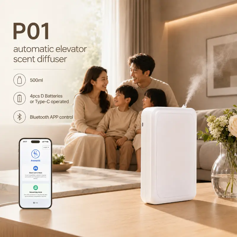 Diffusore aromatico con ascensore automatico