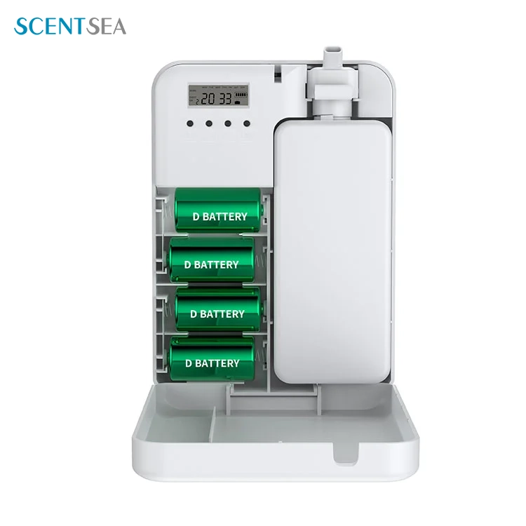 Sistema di distribuzione del profumo per ascensore alimentato a batteria